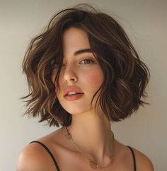 Layered Bob Highlights, Short Wavy Bob, Wavy Bob Haircuts, Wavy Haircuts, Short Wavy Hair, Short Wavy