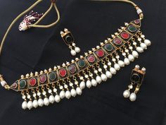 Kundan Choker SetIndian Wedding ChokerBridal | Etsy Multi Color Wedding, Kundan Choker Set, Unique Wedding Jewelry, Kundan Jewellery Set, Gold Necklace Indian, Choker Designs, Kundan Jewelry, Kundan Choker, Gold Necklace Indian Bridal Jewelry