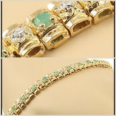 Sale!!Captivating Women's 18k Yellow Gold Over Sterling Silver 4\5 Ctw Diamond Gemstones And 1.0 Ctw Emerald 7" Bracelet Clarity S12 Round Cut 0.830 Ctw Beryl Green Emerald Gemstones Grade Aa 18kt Weight 11.40 Grams Length 7" Luxury Yellow Gold Emerald Tennis Bracelet, Elegant Gold Gemstones With Diamond Accents, Elegant Yellow Gold Emerald Tennis Bracelet, Luxury Emerald Gemstone Tennis Bracelet, Elegant Gold Gemstones With Prong Setting, Elegant Yellow Gold Diamond And Emerald Bracelet, Luxury Gold Gemstones With Prong Setting, Yellow Gold Diamond Bracelet With Gemstone, Elegant Gold Emerald Tennis Bracelet