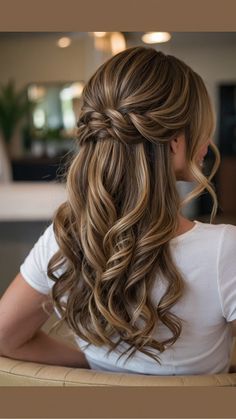 Discover the latest prom hairstyles for medium length hair ideas for 2024! Whether you have thin hair, unique hair color, or prefer a half-up style, this collection of brunette, blonde, black, and curly hairdos offers easy and simple tutorials for your special night. Upgrade your look with a trendy bow or try a step-by-step tutorial for a stunning updo. Bridal Hair For Black Hair, Wedding Hair Color Brunette, Simple Wedding Half Updo, Bridesmade Hair Styles Half Up, Hairstyles For Weddings Half Up Half Down, Bridesmaid Wedding Hair Half Up, Medium Hair Length Wedding Hairstyles, Medium Length Bride Hair, Wedding Hair Color Ideas Brunettes