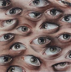 many different types of eyes are shown in this drawing