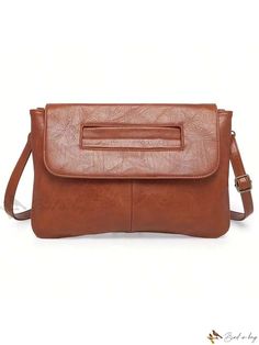 Bird in Bag - Elegant Women's Leather Crossbody Clutch Bag Brown Trendy Clutch With Adjustable Strap, Trendy Brown Clutch With Adjustable Strap, Casual Brown Crossbody Clutch, Soft Leather Envelope Bag For Travel, Casual Brown Shoulder Bag Clutch, Brown Soft Leather Shoulder Clutch, Brown Envelope Shoulder Bag For Daily Use, Soft Leather Envelope Bag For Daily Use, Brown Leather Envelope Shoulder Bag