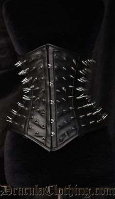 Hedgehog Faux Leather Corset Punk Corset For Halloween Larp, Punk Corset With Corset Back For Festivals, Punk Corset Belt With Corset Back For Halloween, Black Leather Corset, Studs And Spikes, Gothic Clothes, Corsets And Bustiers, Leather Corset, Gothic Outfits