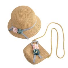 PRICES MAY VARY. Size: 20.8 inch of head circumference, 2.4 inch of hat brim Material: straw and fabric; soft, breathable and UV protection Package include: 1 x straw hat, 1 x straw bag Great birthday gift for little girl aged from 24 months to 4 years old Perfect kids flower hat fits to summer holidays, beach, swimming pool, river, lake, travel, camping and more Package include: 1 x girl flower hat, 1 x girl shoulder bag 
Recommend age: 24 months - 4 years old 
Material: straw and fabric Cottagecore Accessories, Toddler Sun Hat, Kids Sun Hat, Girls Sun Hat, Floppy Beach Hat, Kids Purse, Summer Hats Beach, Floppy Hats