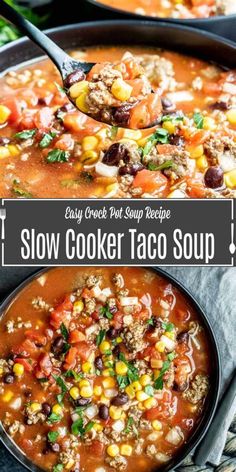 easy crock pot soup recipe with slow cooker taco soup