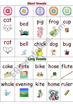 short and long words worksheet with pictures for children to use in the classroom