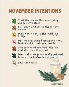 a poem that says, november intentionss