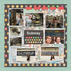 a collage of photos with words and pictures on it, including the word subway