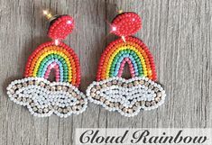 🍦Fun, Lovable gift ideas! ☂️Are you looking for a unique gift or a unique earrings for yourself? 🍉These super lightweight earrings will lighten any rainy days! 🌈Full of bold color beads! 🌩Message me for Bulk Orders! Perfect gift for friends, families, coworkers, your boss...you name it; they will LOVE it! 🥰(Keep some for yourself!) 🌟These earrings are super light weight! (So light that you forget you have them on!) 🌟Perfect gift for her or for yourself! (Get ready to attract some attentio Novelty Multicolor Earrings For Birthday, Fun Beaded Earrings For Summer Gifts, Handmade Adjustable Fun Beaded Earrings, Cute Multicolor Beaded Dangle Earrings, Cute Multicolor Round Bead Earrings, Unique Multicolor Beaded Earrings As Gift, Cute Multicolor Beaded Earrings, Fun Rainbow Colored Earrings As Gift, Fun Beaded Earrings For Gifts