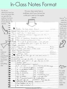 an in - class notebook with instructions for writing and using it to help students learn how to