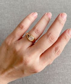 Thick Band Engagement Ring, Contemporary Ring