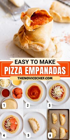 easy to make pizza empanadas recipe with instructions for making them in the oven