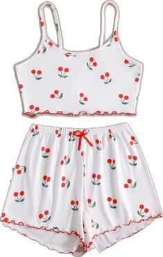 Casual Sleeveless Sleepwear Sets, Sleeveless Sleep Sets For Spring, Cotton Sleeveless Bedtime Sets, Spring Sleeveless Sleep Sets, Sleeveless Cotton Bedtime Sets, Casual Sleeveless Sleepover Sets, Spring Casual Camisole Set, Summer Sleep Camisole Sets, White Sleeveless Summer Set