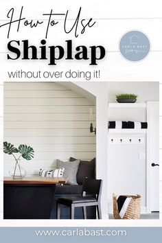 Shiplap is a trending home decor choice, but how much is too much? Get professional insights on creating the perfect balance in your interiors with shiplap.Expert tips on how to balance this popular design element in your home decor! Thinking about a shiplap accent wall or maybe a shiplap ceiling? Check out these shiplap ideas, including shiplap fireplace and shiplap bathroom ideas. Shiplap Bathroom Ideas, Shiplap Room, Shiplap Ideas, Reclaimed Wood Ceiling, Trending Home Decor, White Wall Paneling, Installation Ideas