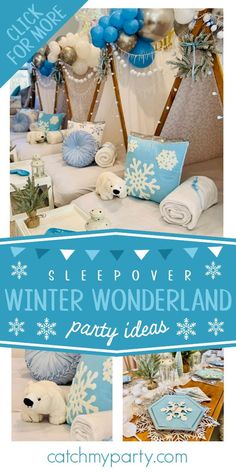 an image of winter wonderland party ideas