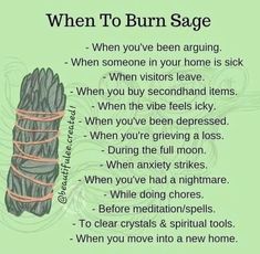 When you should do smoke cleansing. Purchase your cleansing tools from beautifuleecreatedllc.com 🌿💨✨ . . . . . . . . . . . . . . . #homecleansing #peace #positiveenergy #energyprotection #sacredspace #SpiritualJourney #CleansingTools Sage Spiritual, Burn Sage, Witch Crafts, Burning Sage, Sage Smudging, Witch Spirituality, Magic Spell Book