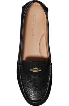 COACH Marley Driving Shoe (Women) | Nordstrom Coach Leather Loafers With Round Toe, Coach Loafers With Leather Sole For Work, Classic Coach Slip-on Loafers, Coach Classic Slip-on Loafers, Classic Coach Loafers With Leather Sole, Coach Leather Loafers For Fall, Classic Coach Loafers For Work, Elegant Coach Loafers With Flat Heel, Elegant Coach Loafers For Work