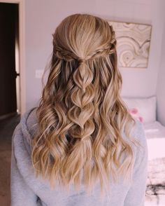 Cute Down Hairstyles, Cute Simple Hairstyles, Prom Hair Down, Hoco Hairstyles