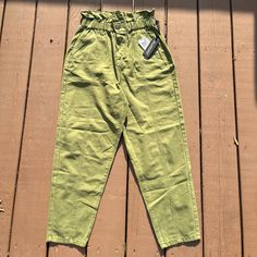 Button Fly 4 Pockets Elastic Waistband 100% Cotton Camo Green Paper Bag Waist Pants, Velvet Jeans, Stretch Denim Pants, Camouflage Pants, Designer Jumpsuits, Leather Pant, Denim Pants Women, Velvet Leggings, City That Never Sleeps