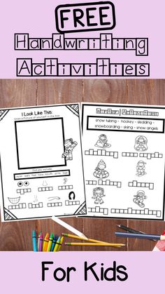 two worksheets for kids to practice handwriting and numbers with the words, free handwritten