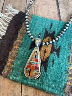 Navajo Multi Stone Inlay & Sterling Silver Pendant Signed | eBay Inlay Jewelry, Zuni Jewelry, Bridesmaid Gifts Jewelry, Southwest Jewelry, Stone Inlay, Southwest Style, American Jewelry, Metal Necklaces, Native American Jewelry