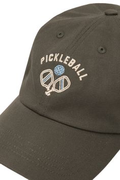 "dad hat" style Embroidered Pickleball graphic at the front Buckle slider at the back ‌Regular fit 100% Cotton Adjustable back Midweight Heavy soft wash Hand Wash Cold, Hang to Dry, Do Not Dry Clean Grape Leaf, Hat Style, New Bra, Dress Bra, Crop Top Sweater, New Tops, Dad Hat, Pickleball, Sneaker Shopping