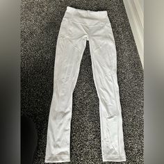 Brand New Without Tags. White Lululemon Leggings Size 4. Just Have A Hard Time With White So They Have Just Sat In My Closet. White Athleisure Yoga Pants, Casual White Yoga Pants For Light Exercise, White High Stretch Bottoms For Light Exercise, White Athleisure Yoga Pants For Workout, High Stretch White Bottoms For Light Exercise, White Yoga Pants For Light Exercise, White Fitted Bottoms For Light Exercise, White Compression Leggings For Light Exercise, White Full-length Yoga Pants For Fitness