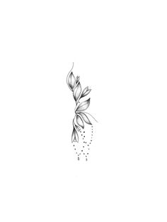 a black and white drawing of a flower