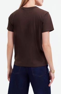 Crafted of 100% cotton jersey, this crewneck T-shirt was designed with a true classic fit. So easy and absolutely essential. 23 1/2" length (size medium) Crewneck Short sleeves 100% cotton Machine wash, tumble dry Imported Madewell, Short Sleeves, Nordstrom, Crew Neck, Size Medium, T Shirt