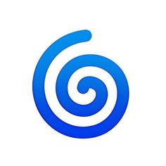 a blue and white logo with the letter o in it's center, on a white background