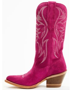 Idyllwind Women's Charmed Life Western Boots - Pointed Toe, Fuchsia Idyllwind Boots, Hippy 70s, Suede Western Boots, 1st Rodeo, Ag Teacher, Pink Cowboy Boots, Western Fits, Dressing Tips, Pink Cowboy