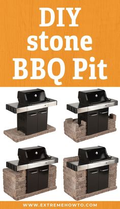 the instructions for how to build a stone bbq pit