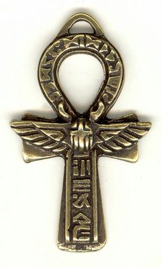 an egyptian cross with the word jesus on it