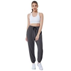 Womens baggy sweatpants with two side pockets,adjustable drawstring wide elastic waist offer a custom fit ,wide leg pants with elastic cinch bottom ,loose fit athletic pants. Active high waisted sweat pants, workout baggy jogger lounge pants,elastic waist pants for women£¬wide leg sweatpants women£¬extra long sweatpants£¬womens joggers with pockets£¬sweatpants for teen girls£¬gym pants for women,fleece sweatpants for women,prefect for spring,fall and winter. joggers pants for women feature two s Fall Sweatpants, Long Sweatpants, Comfy Lounge Pants, Womens Joggers, Casual Lounge Wear, Workout Pants Women, Sweatpants For Women, Sweatpants Women, Wide Leg Lounge Pants