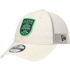 Top off any Austin FC outfit in style with this Game Day 9TWENTY Trucker hat from New Era. Comfort is at the forefront of its design, with mesh mid and rear panels increasing breathability and an adjustable snap closure ensuring your perfect fit. This cap also features an embroidered Austin FC applique on the front crown that stands in raised detail and leaves no doubt about your fandom.Top off any Austin FC outfit in style with this Game Day 9TWENTY Trucker hat from New Era. Comfort is at the f Spring Mesh Baseball Cap, Spring Sports Trucker Hat With Curved Brim, Spring Sports Mesh Trucker Hat, Curved Brim Trucker Hat For Spring Sports, Casual Mesh Baseball Cap With Flat Brim, Spring Mesh Trucker Hat With Curved Brim, White Mesh Snapback Hat For Spring, Casual Mesh Baseball Cap For Spring, Breathable Sports Trucker Hat For Spring