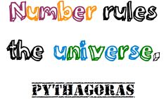 three different types of numbers with the words, number rules and the universe in them