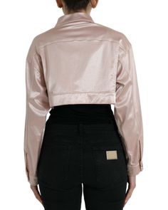 Elegant pink cropped denim jacket by Dolce & Gabbana Tailored to perfection with pointed collar and convenient flap pockets Made in Italy with high-quality 98% cotton and 2% elastane Button closure Adorned with logo details exuding luxury Material: 98% Cotton 2% Elastane Size on Tag: IT40|S It Logo, Color Making, Satin Jackets, Cropped Denim Jacket, Dolce E Gabbana, Premium Brands, Cropped Denim, Dolce & Gabbana, Overall Shorts