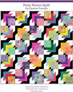 Party Favors – sweetteapatternco Tula Pink Quilt Patterns Free, Tea Pattern, Tula Pink Quilt, Pink Party Favors, Quilt Backing, Fabric Kit, Free Spirit Fabrics, Foundation Piecing, Tula Pink