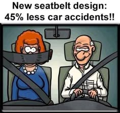 #new #seatbelt #design #funny #joke Insurance Humor, Marriage Humor, Funny Bunnies, In A Car, Memes Humor, Laughter Is The Best Medicine, Laugh Out Loud, Just For Laughs, Funny Cartoons