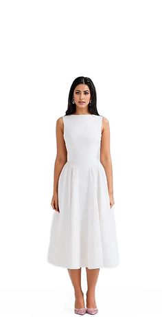 White Sheath Midi Dress with Back Waist Cut-out Evening Dinner Party, Collar Dresses, Sheath Midi Dress, Evening Dinner, Feminine Women, Sailor Collar, Backless Maxi Dresses, Backless Design, Midi Sheath Dress