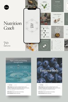 Nutrition Coach Template - Canva - Siteoutsite Nutrition Graphics, Ransom Note Letters, Nutrition Instagram, Nutrition Website, Nutrition Meal Plan, Ransom Note, Mushroom Benefits