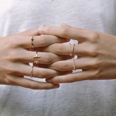 Three ball minimalist gold ring Stackable gold by BYLIAJEWELS Minimalist Gold Ring, Minimalist Earring, Latest Jewellery Trends, Minimal Accessories, Letter Earrings, Initial Earrings, Gold Rings Stackable, Tiny Studs, Minimal Jewelry