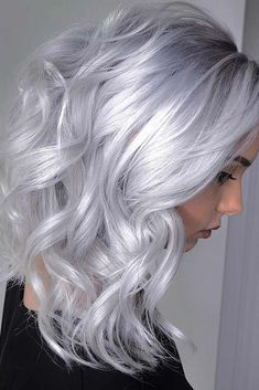 Platinový Blond, Professional Hair Dye, Ice Blonde Hair, Silver White Hair, Icy Blonde Hair, Silver Blonde Hair, Silver Hair Color, Spring Hair Color, Silver Grey Hair