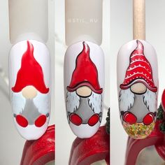 Nails Natal, Nail Art Noel, Beach Nail Art, Xmas Nail Art, Nail Drawing, Cute Christmas Nails, Christmas Gel Nails, Christmas Nail Art Designs, Nail Art Designs Diy