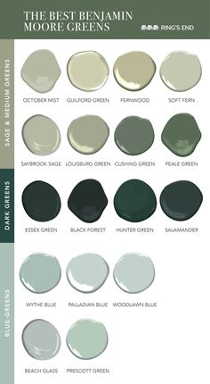 the best green paint colors for walls and floors in your home, from interior design to exterior decor