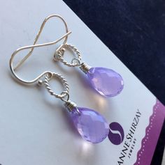 scorolite earrings Lavender Moon, Moon Quartz, Silver Hoop Earring, Purple Earrings, Leverback Earrings, Colorful Jewelry, Teardrop Necklace, Sterling Silver Hoops, Tiffany Heart