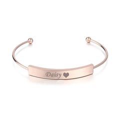 Custom Name Gold Silver Rose Gold Best Quality Nameplate Bangle My Name Engraved Printed Name Bangle Engraved Bangle Bracelet, Arm Bangles, Rose Gold Bangle Bracelet, Arm Cuff Bracelet, Engraved Bangle, Diy Bijoux, Rose Gold Bangle, Name Letters, Bracelets Diy