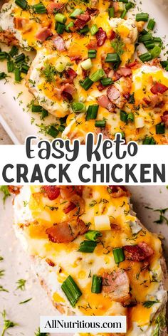 Crack Chicken is a must-try for anyone seeking a delicious keto dinner! If you need easy keto recipes this one fits perfectly into a high-protein diet, offering healthy chicken dinners that's both healthy and delicious. This is a perfect one pan recipe - the kind of keto meal you need. Easy Healthy One Pan Dinner, Easy No Carb Dinner, Low Cal Keto Meals, Cheap Easy Low Carb Meals, High Protein Keto Meals, Keto Rotisserie Chicken Recipes, Gluten Free High Protein Meals, Diabete Recipes For Dinner Easy Chicken, Low Carb Chicken Recipes For Dinner