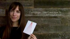 a woman holding up a card with the caption'craftology tree card how to '