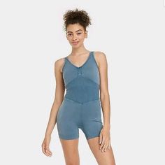 Brand New With Tags. Blue Sporty Bodysuit For Loungewear, Sporty Blue Bodysuit For Loungewear, Blue Sleeveless Seamless Bodysuit, Blue Seamless Bodysuit For Gym, Blue Seamless Bodysuit For Yoga, Blue Stretch Bodysuit With Seamless Construction, Blue Seamless Sporty Bodysuit, Blue Seamless Bodysuit For Loungewear, Seamless Blue Bodysuit For Loungewear